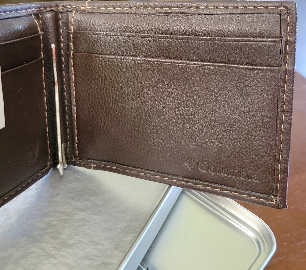 Columbia Brown Leather Mens Wallet - Picture 8 of 12
